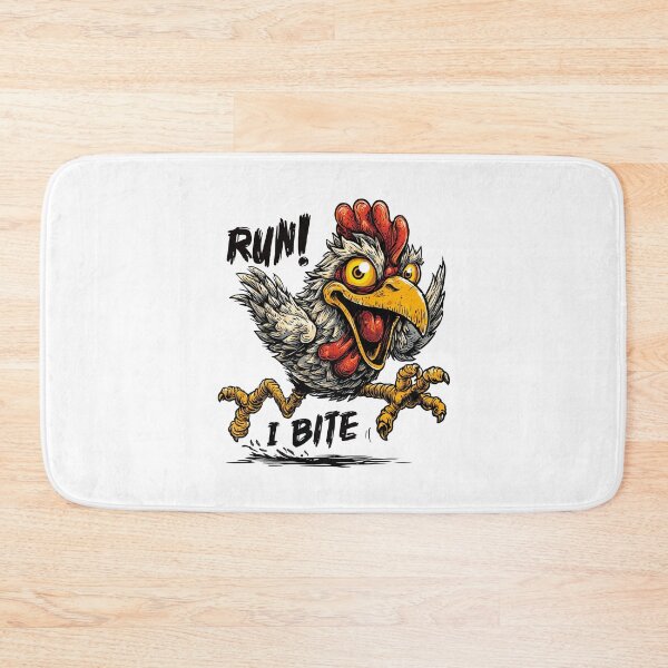 Item preview, Funny meme - Run! I Bite! - Fierce Running Chicken designed and sold by hamishby.