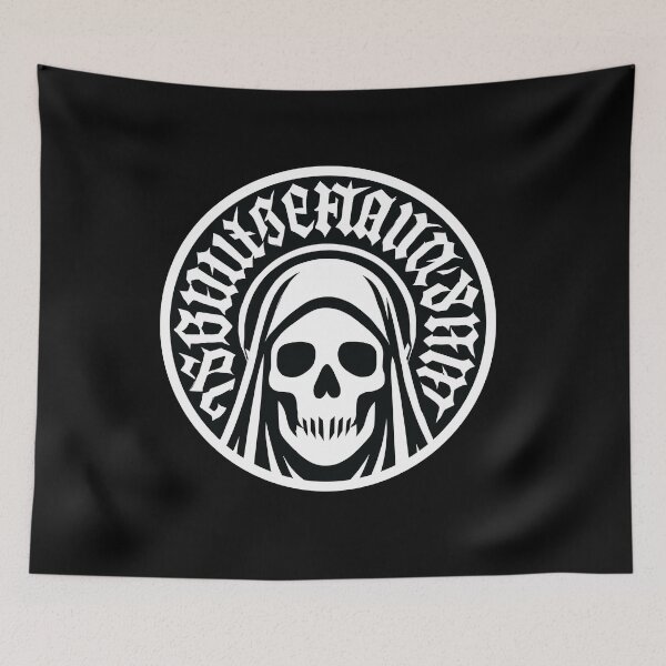 Item preview, Skull Saint – Gothic Black and White Circle Design designed and sold by Hadrion.