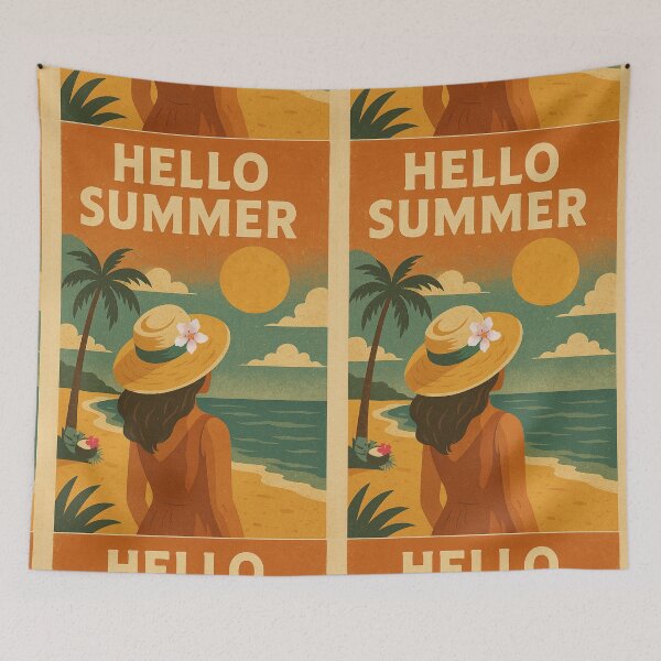 Item preview, Vintage summer postcard style designed and sold by Coolparrotgirl.