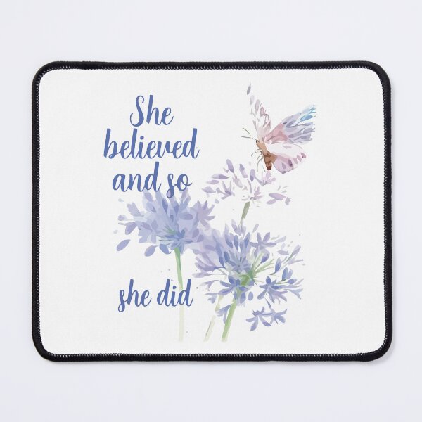 Item preview, She believed and so Inspirational Encouraging Quote Butterfly designed and sold by countrymouse.