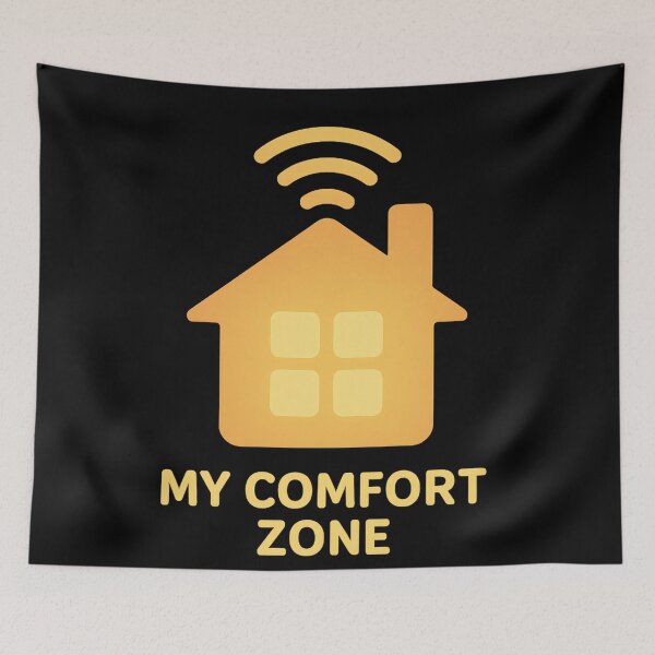Item preview, My Comfort Zone House Wi-Fi Sticker designed and sold by MysticArtisan.