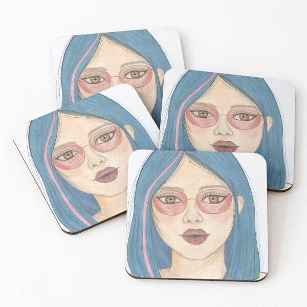 Item preview, Blue-haired person with glasses designed and sold by CrisBortoli.
