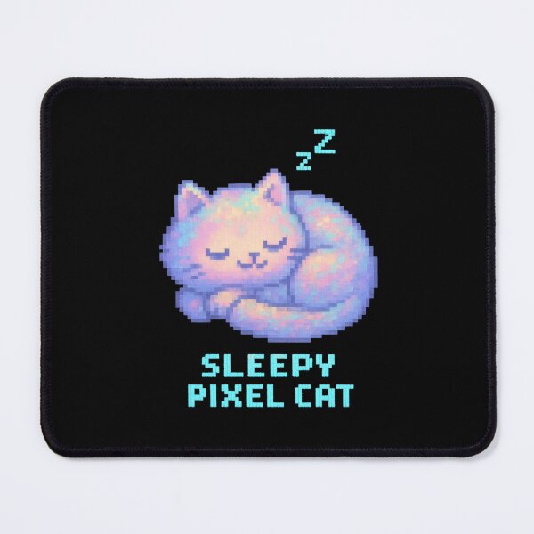 Item preview, Sleepy Pixel Cat Sticker Pastel 8-Bit Retro designed and sold by MysticArtisan.