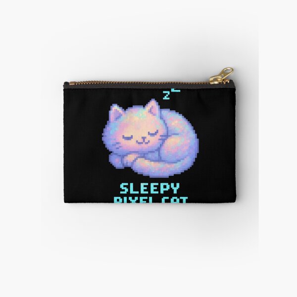 Item preview, Sleepy Pixel Cat Sticker Pastel 8-Bit Retro designed and sold by MysticArtisan.