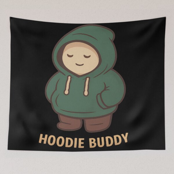 Item preview, Hoodie Buddy Sticker Cozy Chibi Character designed and sold by MysticArtisan.