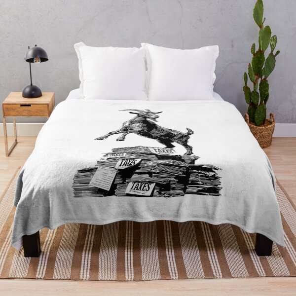 Item preview, Banksy Goat on Taxes - Leaping Over Bureaucracy designed and sold by hamishby.