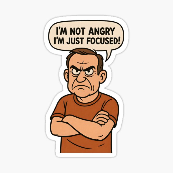 Artikel-Vorschau von I'm not angry - I'm just Focused!, designt und verkauft von madrigenum.