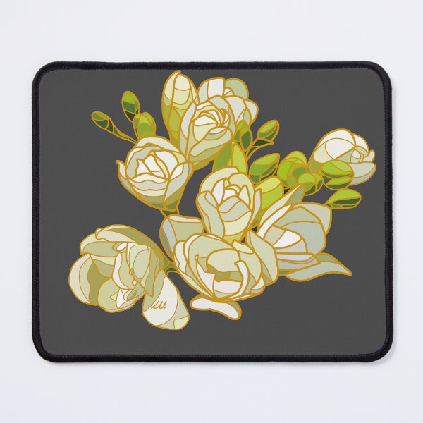 Item preview, White Forsythia Flower Botanical Art - Spring Bloom Branch Design designed and sold by LU Tee Surrealm.