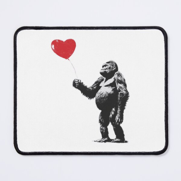 Item preview, Banksy Gorilla with Heart Balloon - Gentle Giant Love designed and sold by hamishby.