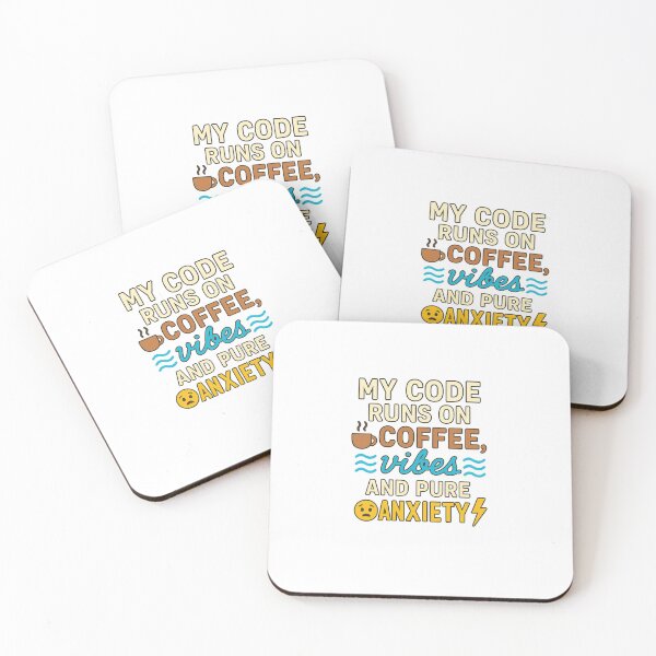 Item preview, Code Running on Coffee, Vibes, And Anxiety designed and sold by capsaicinkid.