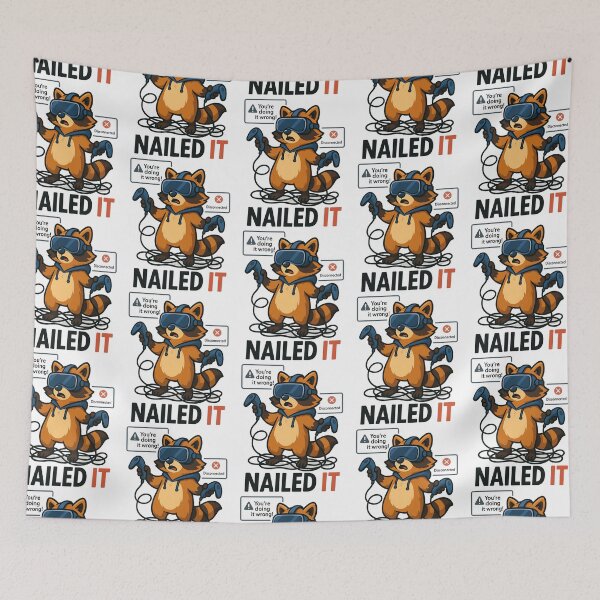 Item preview, Nailed It - VR Raccoon Chaos designed and sold by Taans-Creation.