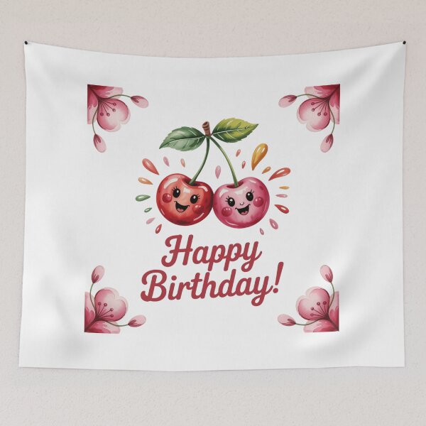 Item preview, Happy birthday cherries designed and sold by ArtQueen777.