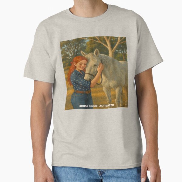 Item preview, Bond between red haired girl and beloved horse designed and sold by StrayaStyle.