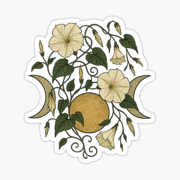 Item preview, Triple Moon Flower Vines designed and sold by Boog Monst .