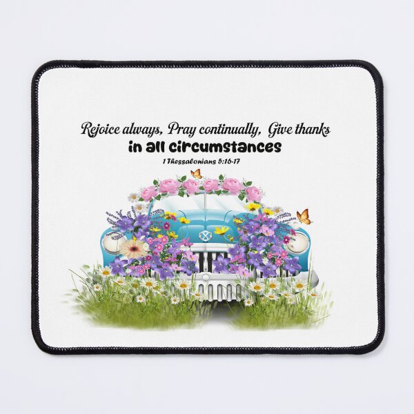 Item preview, Bluer than Blue Collection - Blue Vintage Floral Car, 1 Thessalonians 5:16-17 Rejoice always designed and sold by Dailywalker22.