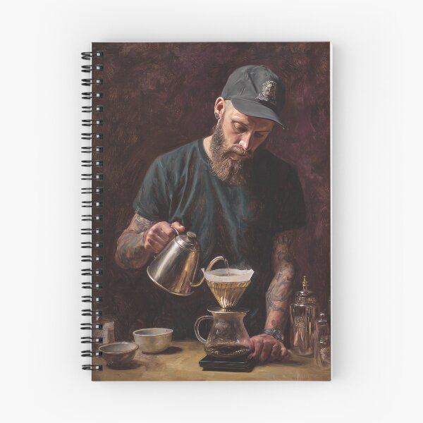 Aperçu de l'œuvre Un hipster fait du café créée et vendue par Synthartik.