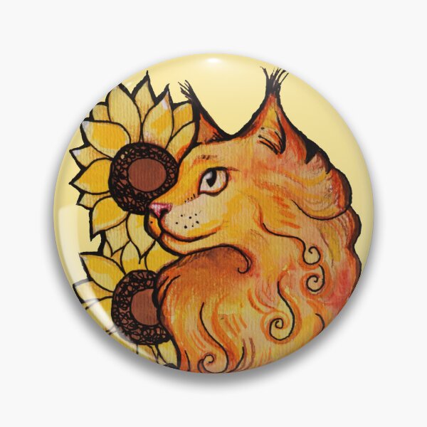Item preview, Sunflower Maine Coon Cats designed and sold by FrictionMaxxing.