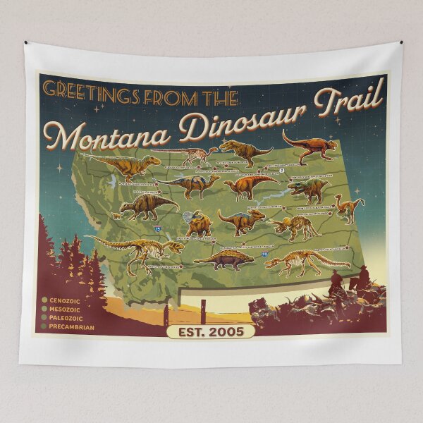 Item preview, Montana Dinosaur Trail 20th Anniversary Poster designed and sold by MTDinoTrail.