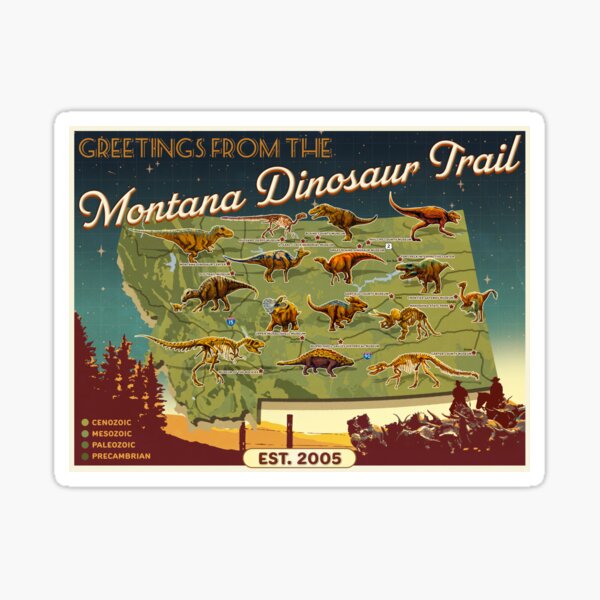 Item preview, Affiche du 20e anniversaire du Montana Dinosaur Trail designed and sold by MTDinoTrail.
