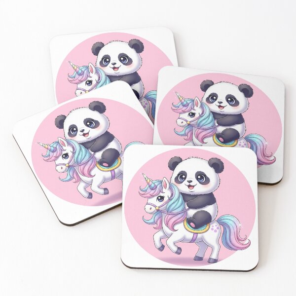 Item preview, Panda rides unicorn designed and sold by PanDooVibe.