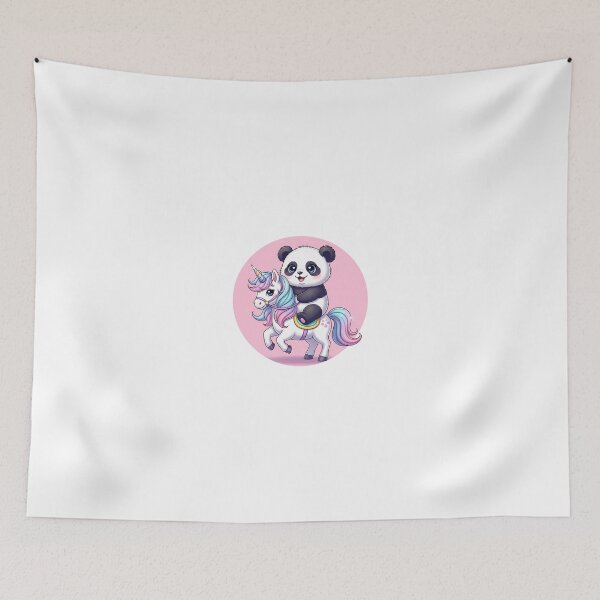 Item preview, Panda rides unicorn designed and sold by PanDooVibe.