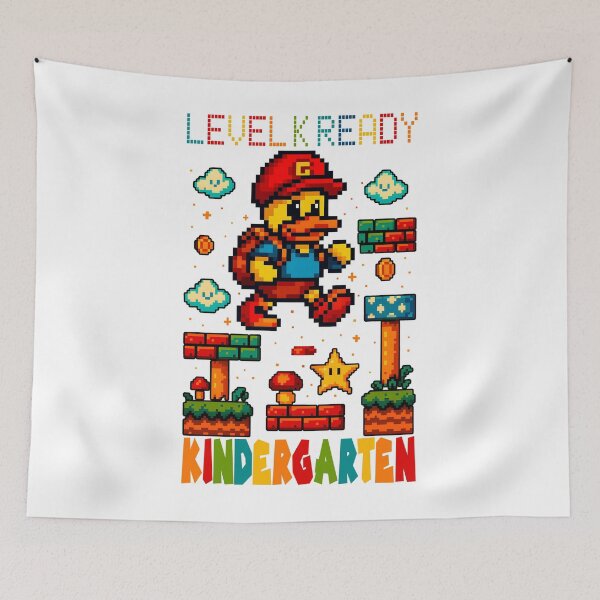 Item preview, Level K Ready Kindergarten Pixel Gamer Style Back To School Cute Design designed and sold by tigger shop.