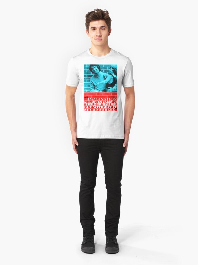 Alternate view of Carl Sagan Inspirational Quote Slim Fit T-Shirt