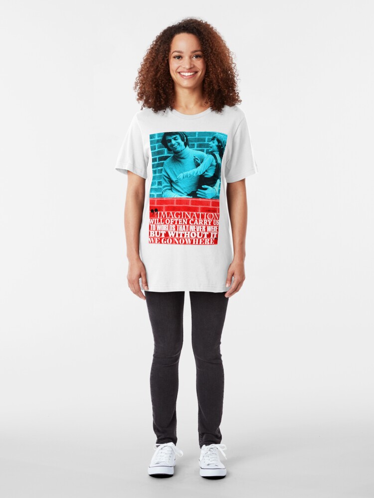 Alternate view of Carl Sagan Inspirational Quote Slim Fit T-Shirt