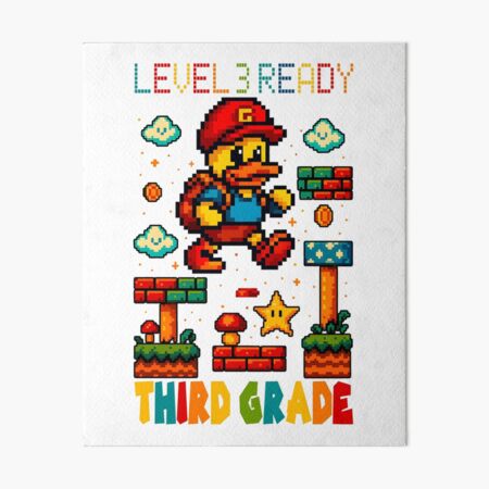 Item preview, Level 3 Ready Third Grade Gamer Pixel Art Colorful Back To School Design designed and sold by tigger shop.