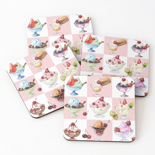 Item preview, Ice Cream Treats Grid – Colorful Summer Dessert Design designed and sold by RedDogStudio.