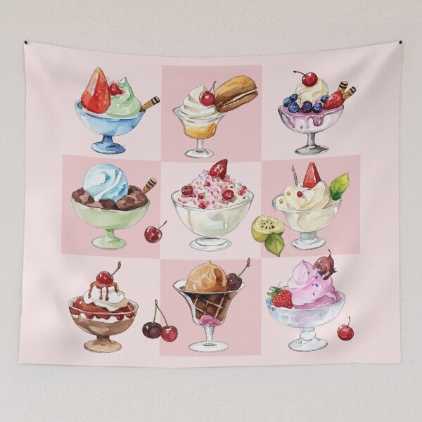 Item preview, Ice Cream Treats Grid – Colorful Summer Dessert Design designed and sold by RedDogStudio.