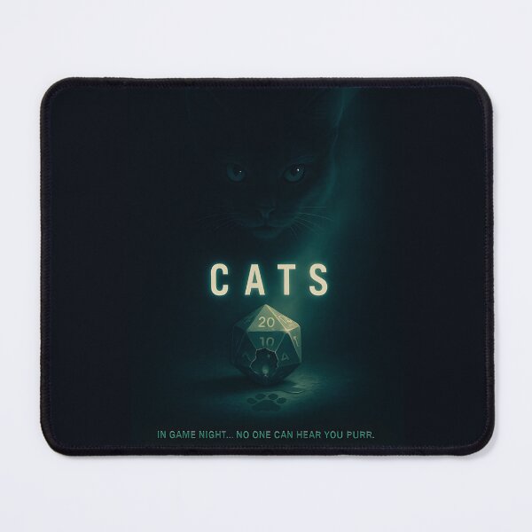 Item preview, Cats – In Game Night, No One Can Hear You Purr designed and sold by slumknightsllc.