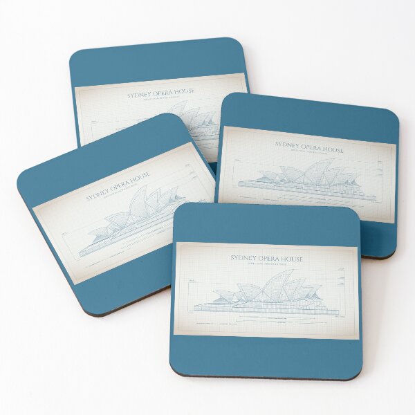 Item preview, Sydney Opera House  (Ivory and Blue grid) designed and sold by BGALAXY.