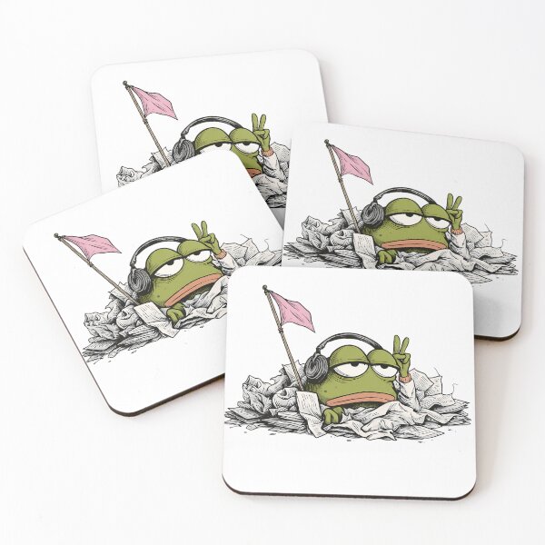 Item preview, Frog Giving Up in Style – Overworked, Done, Still Cool designed and sold by WakaWakoStudio.