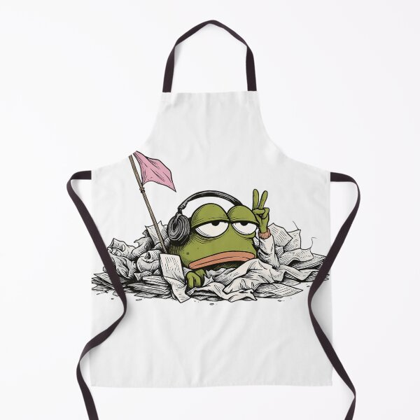 Item preview, Frog Giving Up in Style – Overworked, Done, Still Cool designed and sold by WakaWakoStudio.