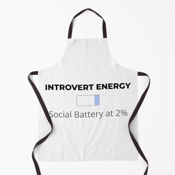 Item preview, Introvert Energy – Social Battery at 2% Funny Quote Design designed and sold by thoratsdesign.