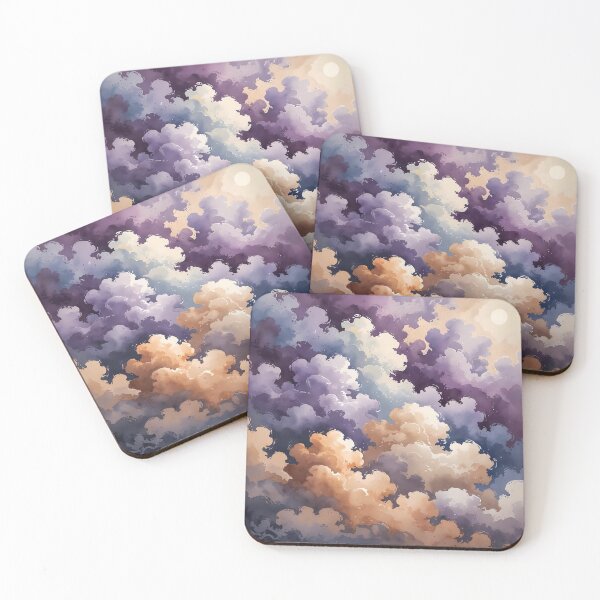 Item preview, Soft Boho Watercolor Clouds Dreamy Abstract Sky designed and sold by Mos Thainique.