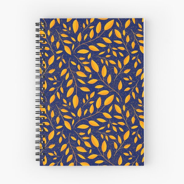Item preview, Yellow and Orange floral seamless pattern with blue backround  designed and sold by jancajiravova.