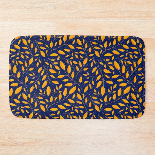 Item preview, Yellow and Orange floral seamless pattern with blue backround  designed and sold by jancajiravova.