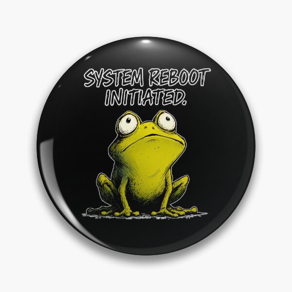 Item preview, System Reboot Frog – Funny Burnout Recovery Meme Animal designed and sold by WakaWakoStudio.