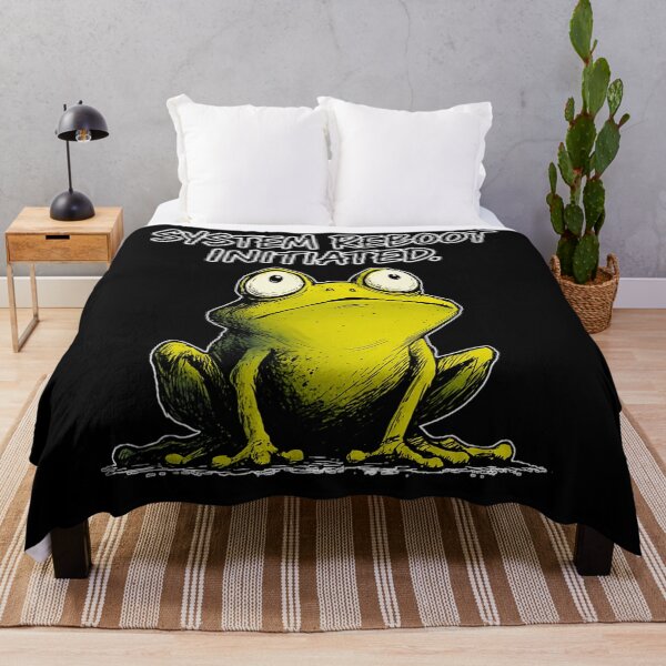 Item preview, System Reboot Frog – Funny Burnout Recovery Meme Animal designed and sold by WakaWakoStudio.