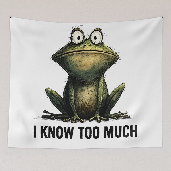 Item preview, Minimalist Reboot Frog – Quiet Burnout Recovery Mood designed and sold by WakaWakoStudio.