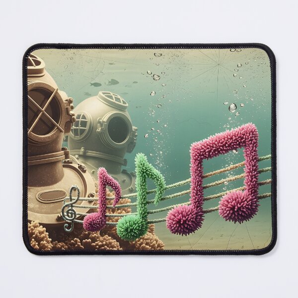 Item preview, Underwater Symphony: Diving Helmets and Coral Music Notes designed and sold by Koalangel.