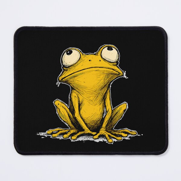 Item preview, Yellow Buffering Frog – Silent Meme Animal Illustration designed and sold by WakaWakoStudio.