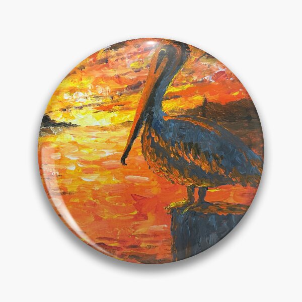Item preview, Spirit of The Harbor (Pelican at Sunset) designed and sold by TheArtCave.