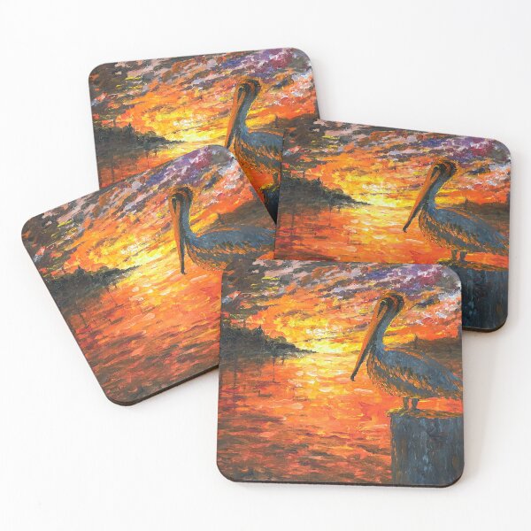 Item preview, Spirit of The Harbor (Pelican at Sunset) designed and sold by TheArtCave.
