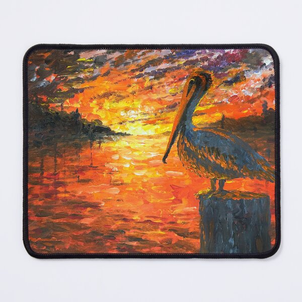 Item preview, Spirit of The Harbor (Pelican at Sunset) designed and sold by TheArtCave.