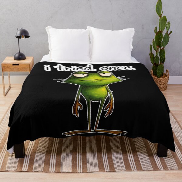 Item preview, I Tried Once – Burnout Frog Meme Shirt designed and sold by WakaWakoStudio.