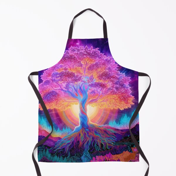 Item preview, Radiant Tree of Life – Spiritual Psychedelic Tapestry with Cosmic Glow designed and sold by WakaWakoStudio.