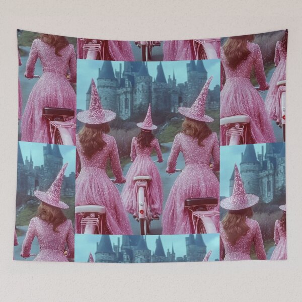 Item preview, SURREAL ART STYLE | Halloween Pink Glitter Witch Aesthetic  designed and sold by Two Otters Co.